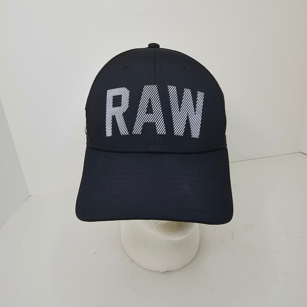 TaylorMade Golf RAW Hi-Toe Hat Black Adjustable Performance Baseball Cap Mens OS
